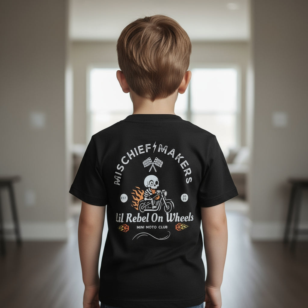 Lil Rebel on Wheels. Mischief Makers T-Shirt